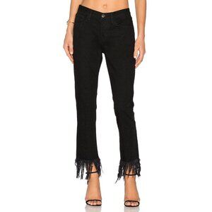 3 X 1 Straight Fringe Crop Black Jeans Revolve Size 26
